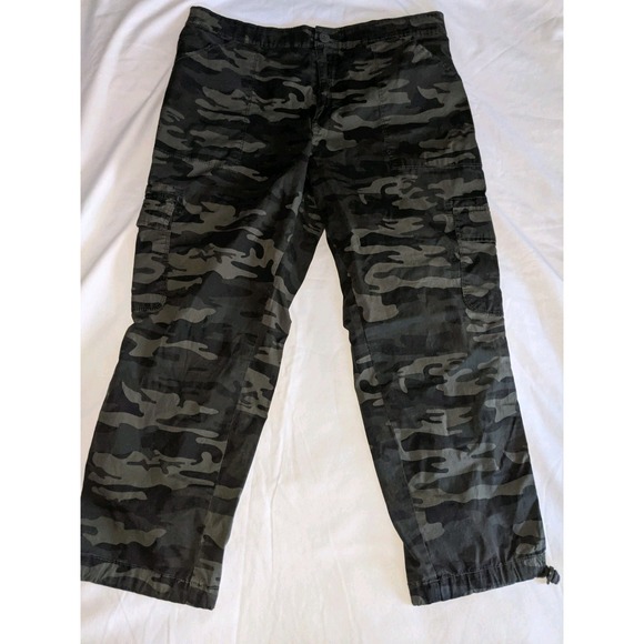 Social Standard Sanctuary Camo Pants Size XL Green Drawstring Hem Pockets - Picture 16 of 16